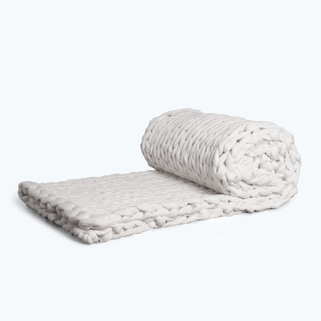 Bambus Tyngdetæppe Perle hvid