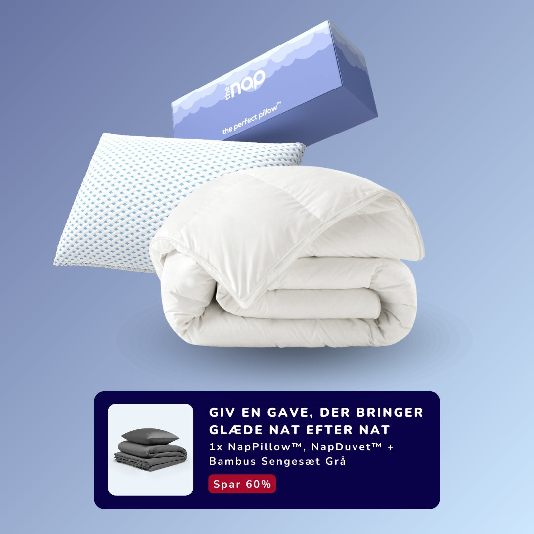 1x NapPillow™, 1x NapDuvet™ & Bambus Sengesæt Grå