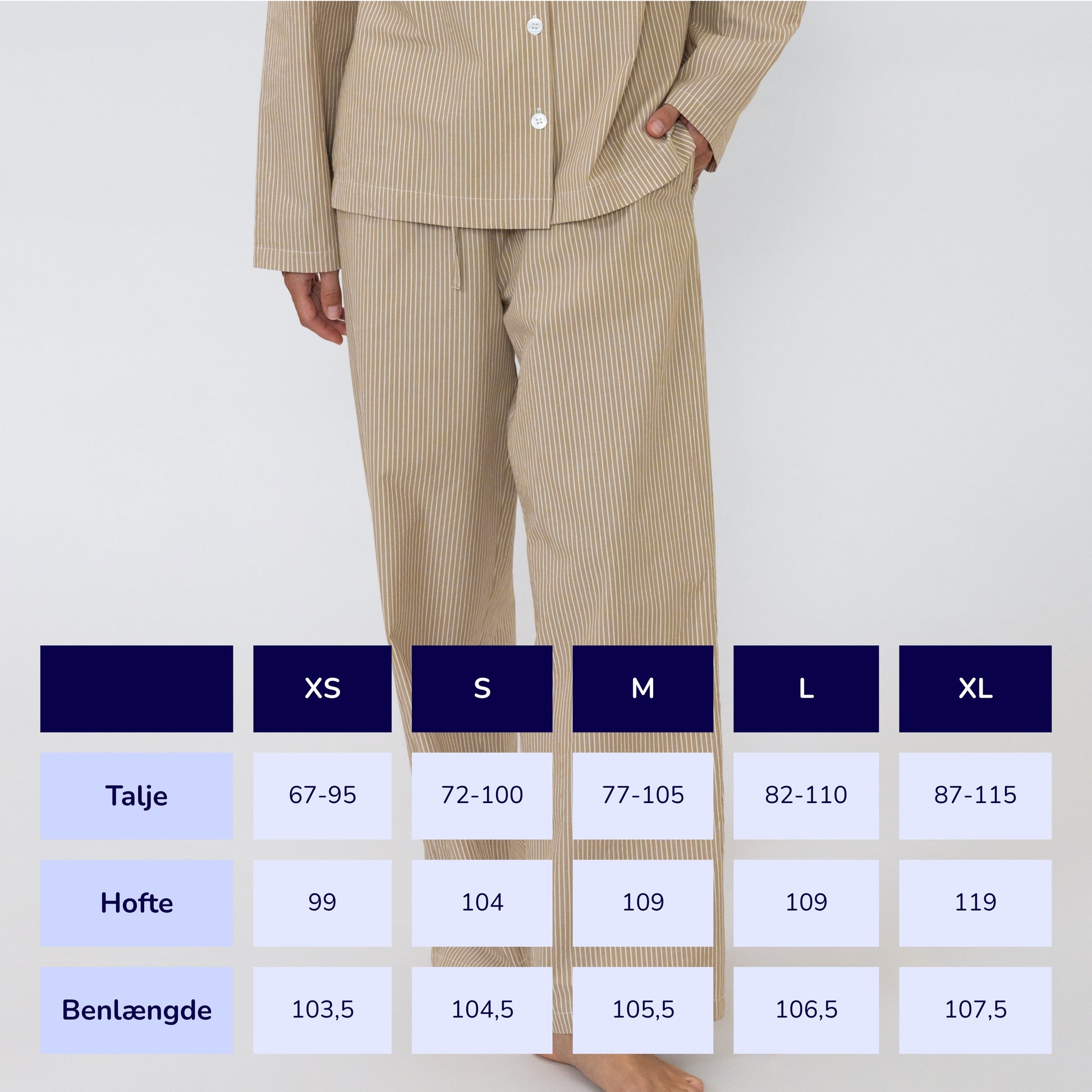 Beige/hvid