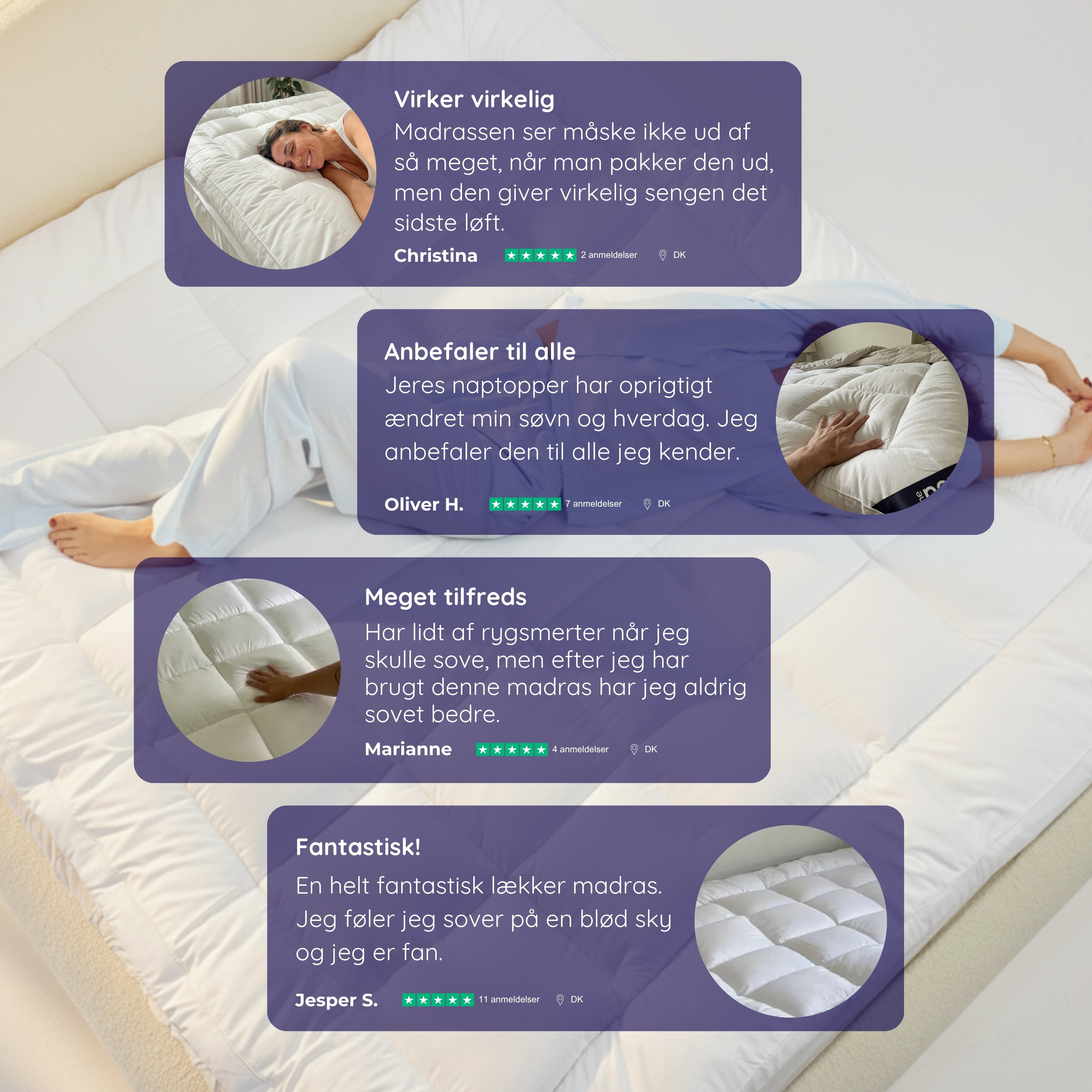 NapTopper™ Et ekstra komfortlag