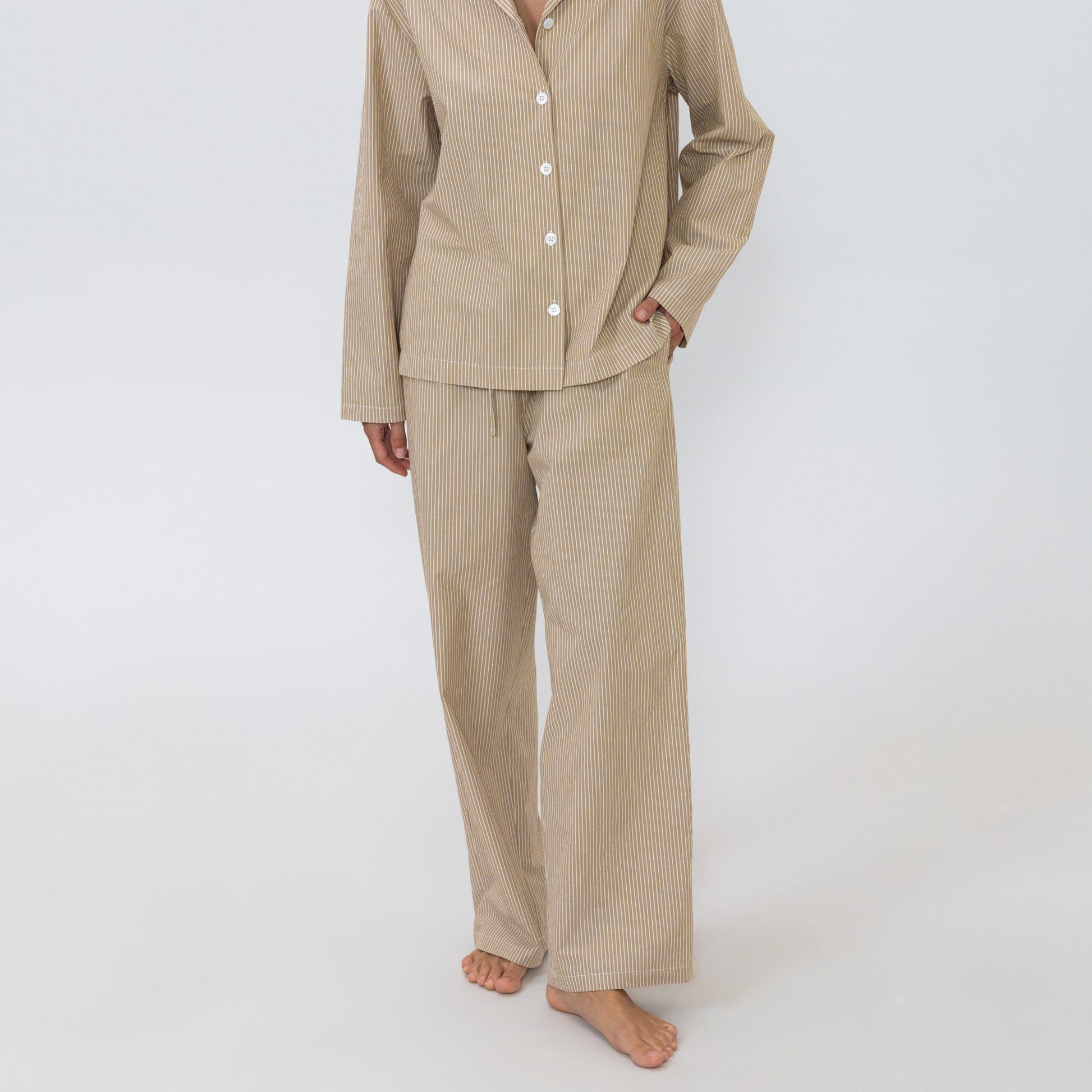 Beige/hvid