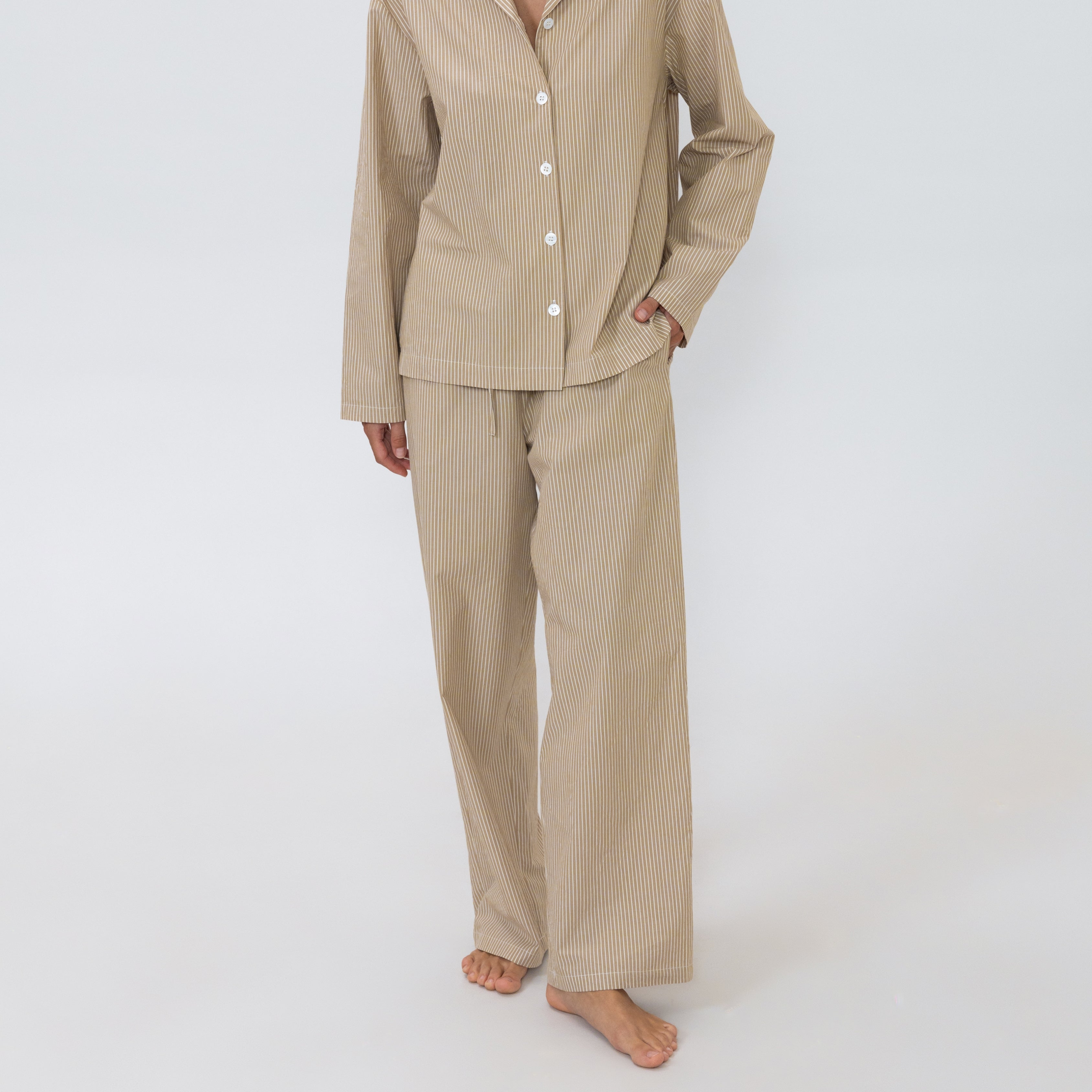 Beige/hvid